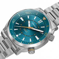Relógio Circula Watches prata para homens com pulseira de aço SuperSport - Blue 40MM Automatic