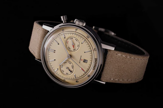 Men's silver Undone Watch with leather strap Urban Automatic Sandstorm 40MM