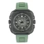 Relógio OLTO-8 preto com bracelete de borracha Coral Steward Diving Black / Green 45MM