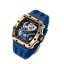 Tsar Bomba Watch kultainen miesten kello kuminauhalla TB8206A - Gold / Blue Automatic 43,5MM
