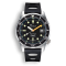 Relógio Squale prata para homens com pulseira de borracha 1521 Classic Rubber - Silver 42MM Automatic