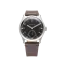 Męski srebrny zegarek Praesidus ze skórzanym paskiem DD-45 Patina Brown 38MM Automatic