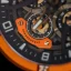 Stříbrné pánské hodinky Ralph Christian s gumovým páskem The Apex Chrono - Sunset Orange 46MM