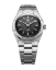 Men's silver Nivada Grenchen watch with steel strap F77 SST METEORITE MK2 68049A77 No Date 38MM Automatic