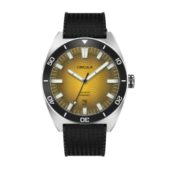 Relógio Circula Watches prata para homens com pulseira de borracha AquaSport II - Gelb 40MM Automatic