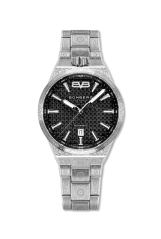 Men's silver Bomberg Watch with steel strap CLASSIC NOIRE 43MM Automatic