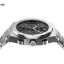 Miesten hopeinen Valuchi Watches -kello teräshihnalla Chronograph - Silver Black 40MM