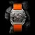 Men's silver CIGA Design watch with rubber strap Series Z Titanium Orange 41MM Automatic