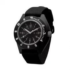 Černé pánské hodinky Marathon Watches s nylonovým páskem Black Pilot's Navigator 41MM