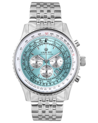 Miesten hopeinen Louis XVI -kello teräshihnalla Artagan 3420 - Silver 47.5MM