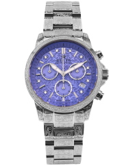 Srebrny zegarek damski Louis XVI ze stalowym paskiem Palais Royale Woman With Diamond 6024 - Silver 38MM