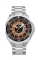 Zilverkleurig herenhorloge van Delma Watches met stalen riem band Star Decompression Timer Silver / Black 44MM Automatic