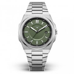 Hopeiset miesten Zinvo Watches kello teräsrannekkeella Rival - Oasis Silver 44MM