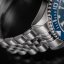 Zilverkleurig herenhorloge van Davosa met stalen band Ternos Ceramic - Silver/Blue 40MM Automatic