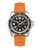 Montre Momentum Watches pour homme de couleur argent avec bracelet en caoutchouc Sea Quartz 30 Orange Tropic FKM Rubber 42MM
