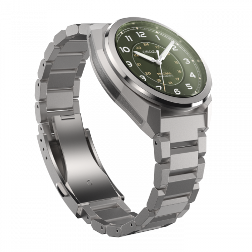 Orologio da uomo Circula Watches Orologio da uomo color argento con cinturino in acciaio ProTrail - Green 40MM Automatic