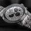 Relógio Louis XVI de prata para homem com pulseira de aço Palais Royale 1088 - Silver 43MM