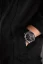 Men's silver Vulcain watch with leather strap Nautical Heritage Black Beige Patina Steel Triple Caseback - Black Plain 42MM Automatic