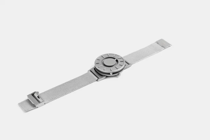 Men's silver Eone watch with steel strap Bradley Mesh - Silver 40MM