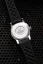 Men's silver Nivada Grenchen watch with leather strap Orange Depthmaster 14127A17 39MM Automatic