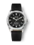 Męski srebrny zegarek Nivada Grenchen ze skórzanym paskiem Super Antarctic 32026A17 38MM Automatic