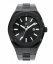 Relógio Paul Rich de homem preto com bracelete de aço Signature Frosted Barons Black 45MM