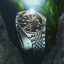 Muški srebrni sat NTH Watches s čeličnim remenom Barracuda Vintage Legends Series No Date - Green Automatic 40MM