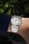 Men's silver Nivada Grenchen watch with steel strap 77 SST WHITE MK2 69014A77 With Date 38MM Automatic