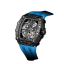 Schwarze Herrenuhr Tsar Bomba Watch mit Gummiband TB8209CF - Black / Blue Automatic 43,5MM