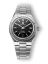 Zilverkleurig herenhorloge van Nivada Grenchen met stalen riem F77 Black No Date 68000A77 37MM Automatic
