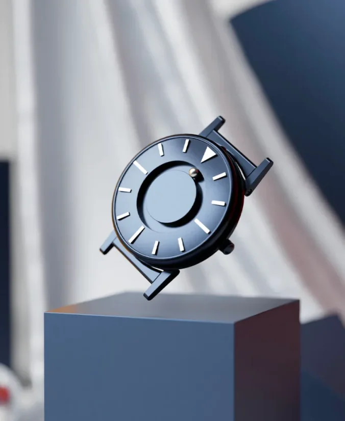 Men's blue Eone watch with leather strap ChangeMaker FFB 23 Limited Edition 40MM