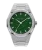 Men's silver Paul Rich watch with steel strap Frosted Star Dust II - Silver / Green 43MM