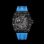 Čierne pánske hodinky Tsar Bomba Watch s gumovým pásikom TB8209CF - Black / Blue Automatic 43,5MM