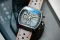 Men's silver Straton Watches with leather strap Speciale Grey Sand Paper 42MM