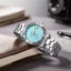 Stříbrné pánské hodinky Aquatico Watches s ocelovým páskem Dolphin Dive Watch Tiffany Blue Dial 39MM