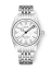 Stříbrné pánské hodinky Nivada Grenchen s ocelovým páskem Super Antarctic White 32065A04 38MM Automatic
