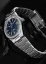Muški srebrni sat Nivada Grenchen s čeličnim pojasom F77 Blue Date 68001A77 37MM Automatic