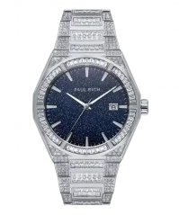 Men's silver Paul Rich watch with steel strap Iced Star Dust II - Silver 43MM Automatic