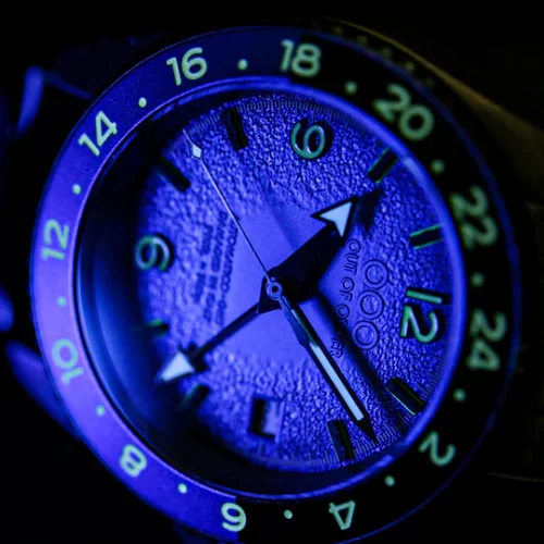 Męski srebrny zegarek Out Of Order Watches ze stalowym paskiem Trecento Blue 40MM Automatic