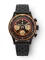 Relógio Nivada Grenchen pulseira de couro preto para homens Chronoking Mecaquartz Black 87041Q10 38MM