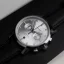 Stříbrné pánské hodinky Henryarcher Watches s koženým páskem Kvantum - Matriks Nero 41MM