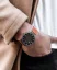 Reloj Eone negro de hombre con correa de piel Bradley Voyager Cobalt - Black 40MM