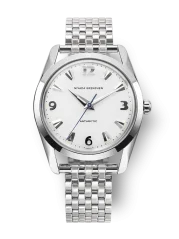 Stříbrné pánské hodinky Nivada Grenchen s ocelovým páskem Antarctic 35005M12 35MM
