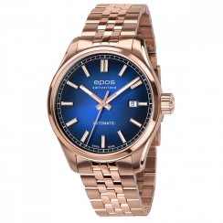 Zlaté pánské hodinky Epos s ocelovým páskem Passion 3501.132.24.16.34 41MM Automatic