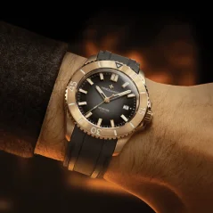 Zlaté pánske hodinky Venezianico s gumovým pásikom Nereide Bronzo 42MM Automatic