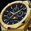 Zlaté pánske hodinky Paul Rich s oceľovým pásikom Frosted Star Dust II Moonphase - Gold 43MM