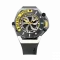 Černé pánské hodinky Mazzucato Watches s gumovým páskem RIM Scuba Black / Yellow - 48MM Automatic