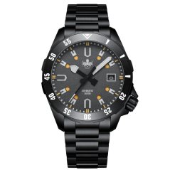 Montre Phoibos Watches pour hommes en noir avec bracelet en acier inoxydable Apollo PY056DX - Automatic 39MM
