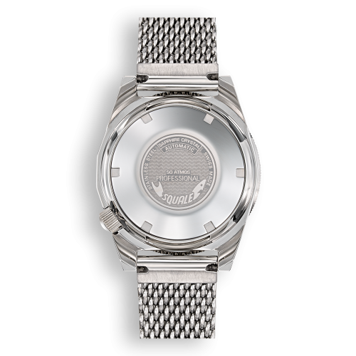 Herrenuhr aus Silber Squale mit Stahlband 1521 Ocean Mesh - Silver 42MM Automatic