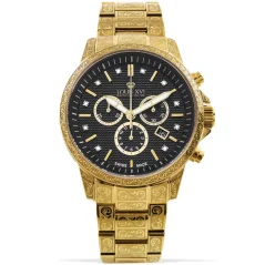 Zlaté pánske hodinky Louis XVI s oceľovým pásikom Palais Royale 1085 - Gold 43MM